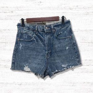 Wild Fable High Waist Denim Button Up Shorts Size 8